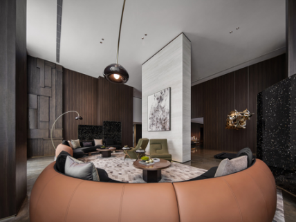 T1空中圈層會客廳接待廳。國浩房地產供圖