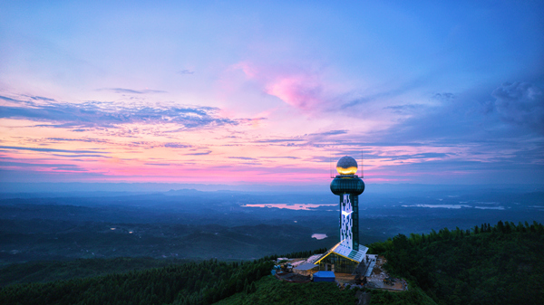 氣象雷達站。李渡街道供圖