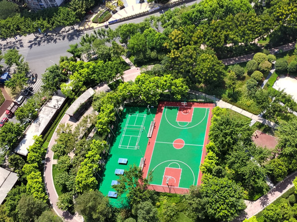 民康公園燈光球場翻新升級。黃秋彤攝