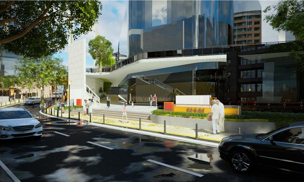 萬象城連通工程意向圖。九龍城市更新公司供圖