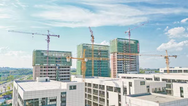 產業園正加快建設辦公用房和人才公寓。廣安區委宣傳部供圖