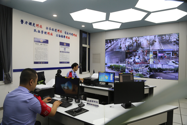 綜合指揮室。綦江區公安局文龍派出所供圖