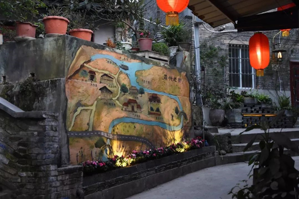 北碚區同興老街歷史文化街區入口導覽圖。北碚區融媒體中心供圖