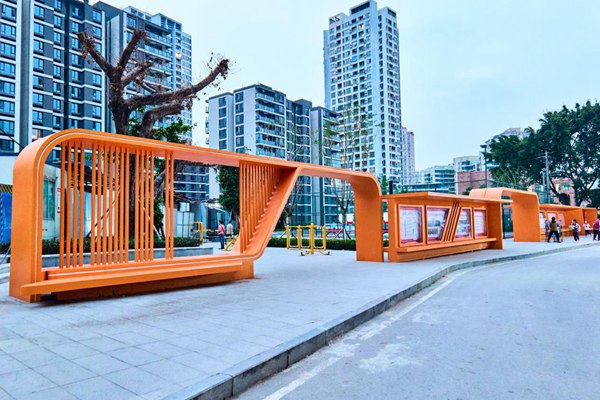 建筑村新建的社區活動空間。九龍城市更新公司供圖