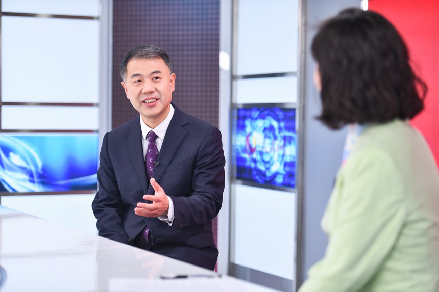 訪談現場。鄒樂攝