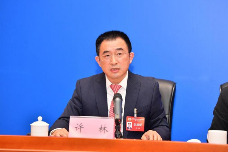 許林介紹相關情況。王加喜攝