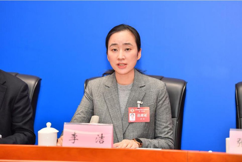 李潔介紹相關情況。王加喜攝