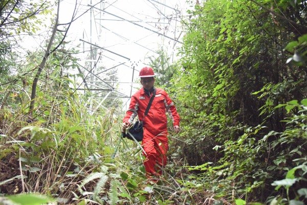 巡檢工作中的曹斌。譚沁心攝