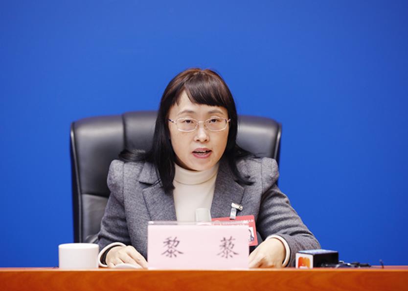 市人大代表、市人大法制委副主任委員黎藜介紹有關情況。華龍網供圖