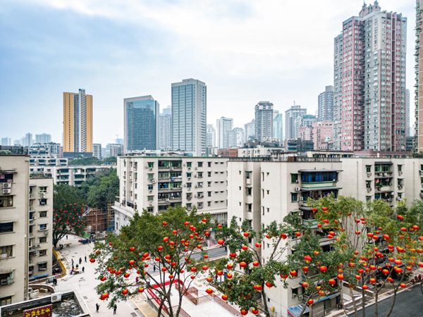 民主村片區城市更新新貌俯瞰圖。九龍城市更新公司供圖