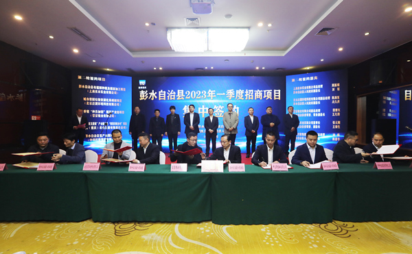 簽約儀式現場。彭水縣委宣傳部供圖