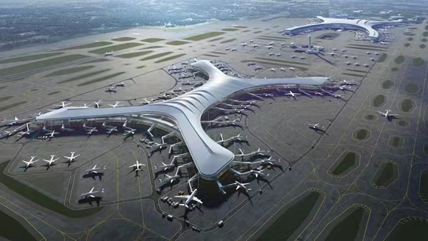 重慶江北國際機場T3B航站樓效果圖。渝北區網信辦供圖