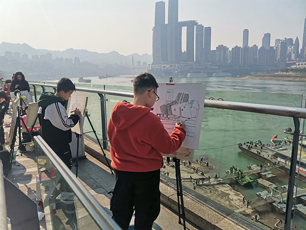 寫生活動。南岸區青少年活動中心供圖