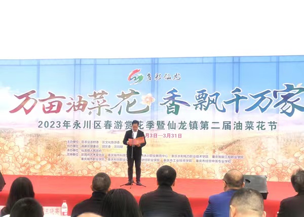 仙龍鎮第二屆油菜花節活動現場。徐雯瑄攝