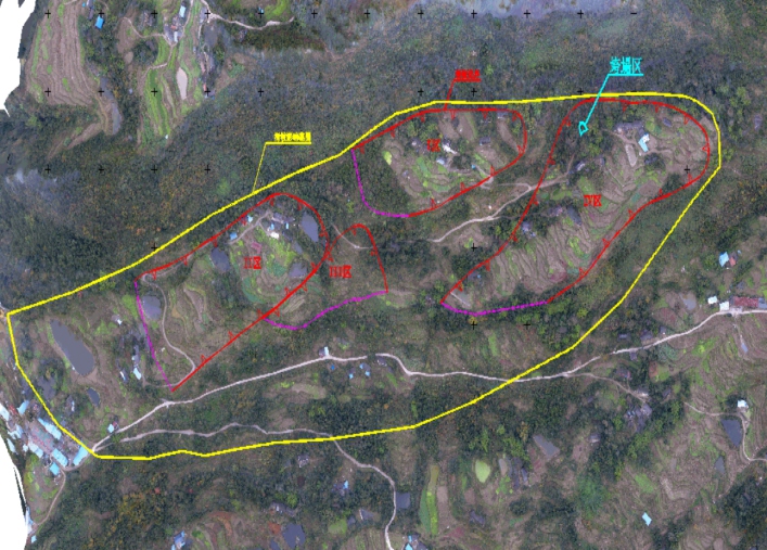 云陽縣高陽鎮建全村滑坡全景圖