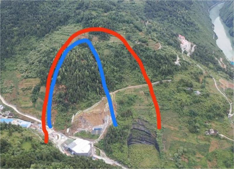 忠縣忠州街道新橋社區滑坡全景圖