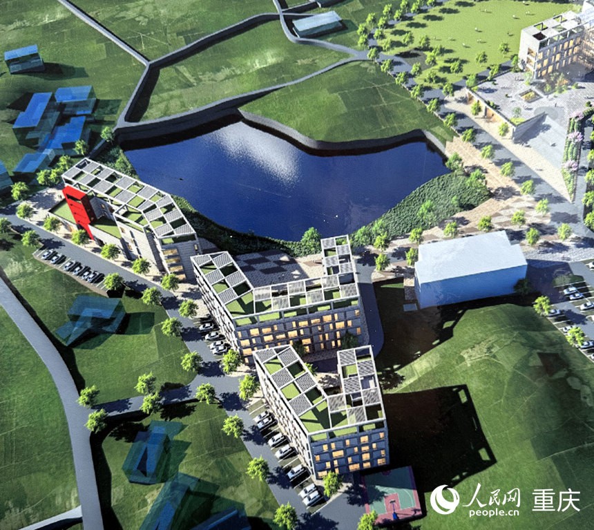 中國農業科學院蔬菜花卉研究所西南研發中心效果圖。人民網記者 劉政寧攝