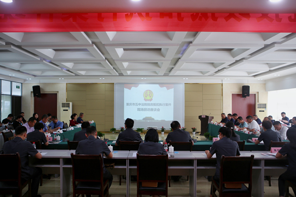 回訪座談會現場。重慶五中院供圖