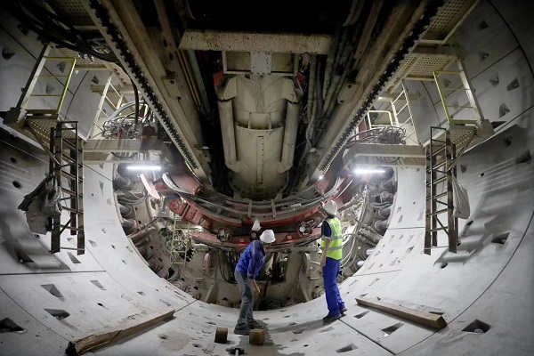 軌道15號線二期應急演練現場。雷鍵攝