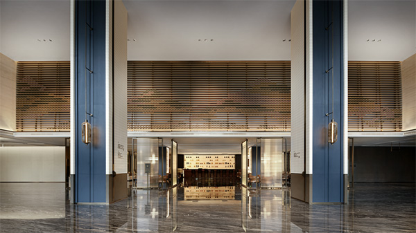 酒店大堂入口實景圖。金隅地產供圖