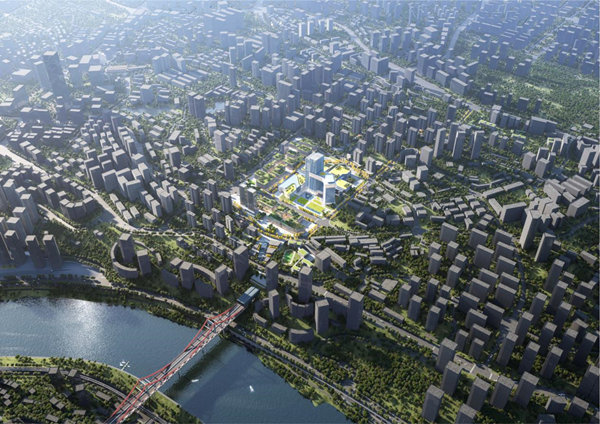 長安三工廠片區城市更新項目效果圖。江北城開集團供圖