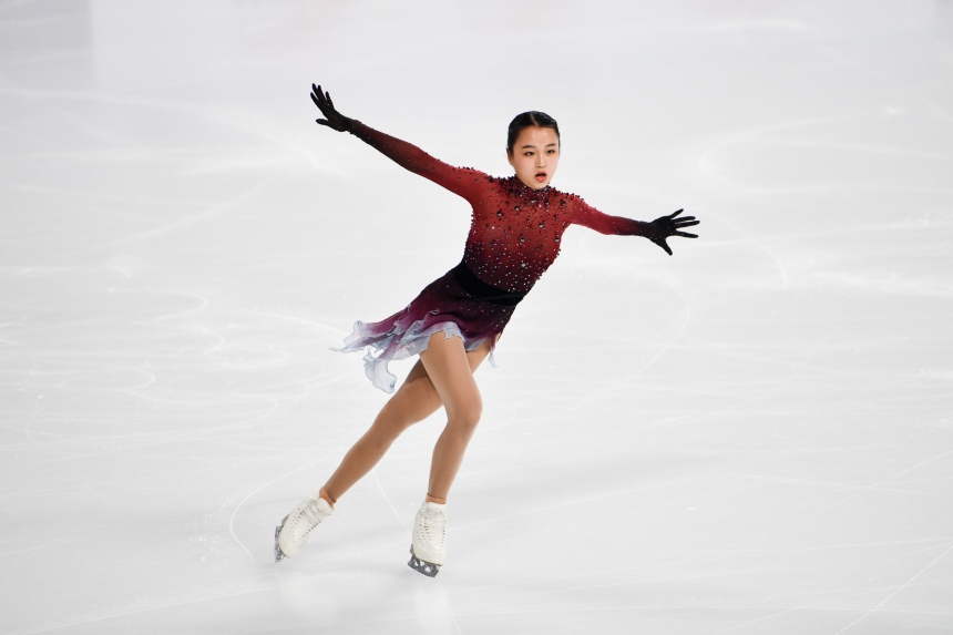 11月10日，中國選手朱易在比賽中。鄒樂攝