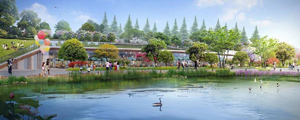 花石公園效果圖。重慶空港新城開發建設有限公司供圖