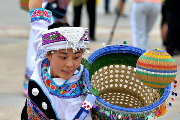 石柱縣民族中學竹鈴球課程。石柱縣教委供圖