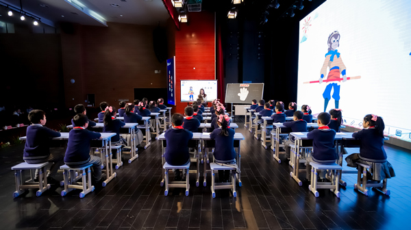 心理健康主題課例現場。渝北區黃炎培中學校供圖