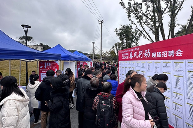 重慶高新區2024年“春風行動”招聘活動現場。雷健攝