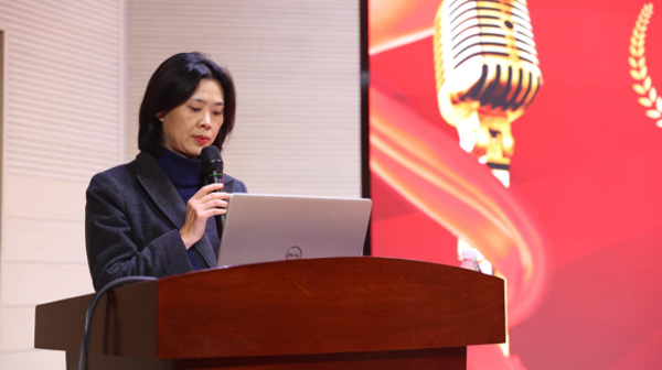 廖淑梅致辭。重慶西區醫院供圖