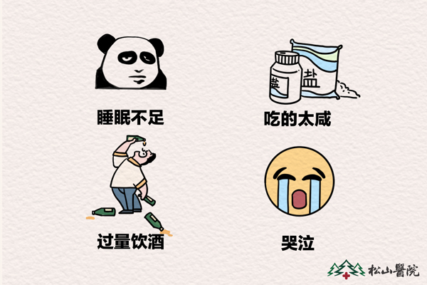 眼部腫脹的因素。重慶松山醫院供圖