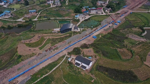 市水投集團渝西水資源配置工程建設現場。企業供圖