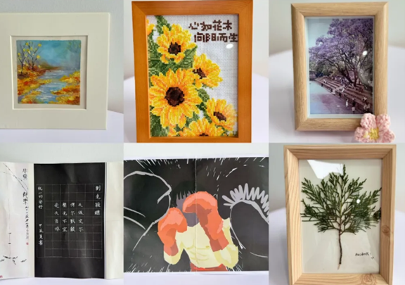 學子手作禮物。重慶松山醫院供圖