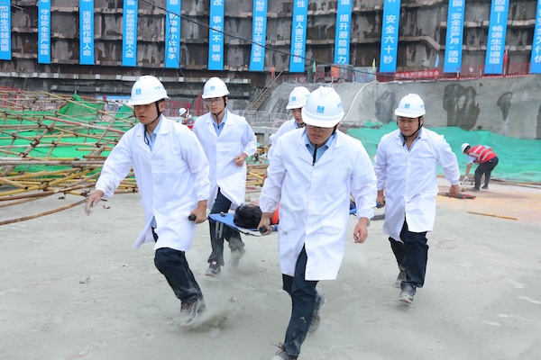 演練現場。中建八局供圖