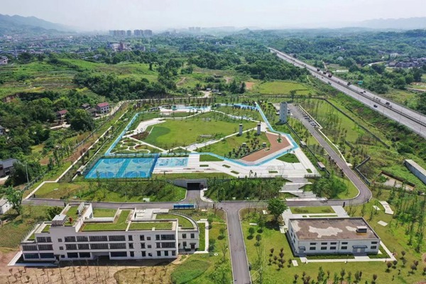 “花園式”沙田污水處理廠即將全面亮相。重慶設計集團有限公司市政設計研究院供圖