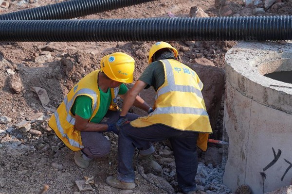 悅來污水處理廠二期擴建工程施工現場。重慶碧水源公司供圖