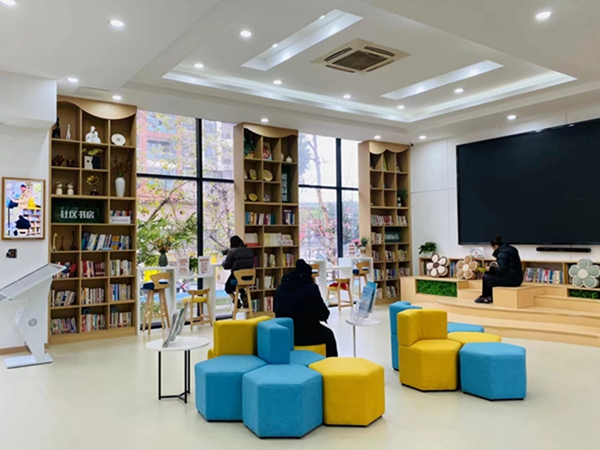 開放式科普圖書館。長生橋鎮同景社區供圖