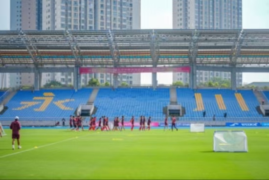 中國女足在重慶永川訓練。陳安鑫攝