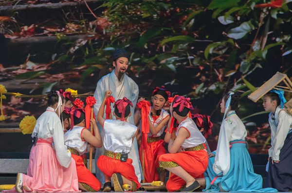 《陸游巧過蟠龍河》音樂劇演出現場。受訪者供圖