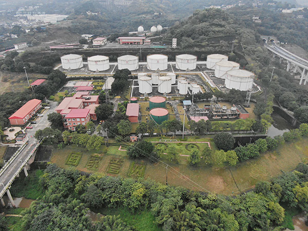 中貴天然氣管道江津輸氣站站場全景圖。西南管道供圖