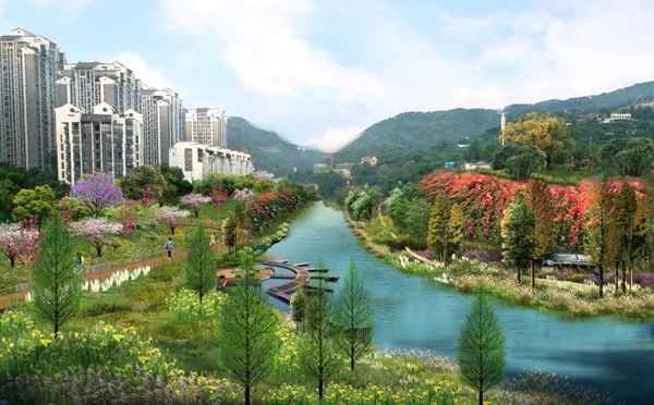 花溪河綜合整治項目。重慶設計集團有限公司市政設計研究院供圖