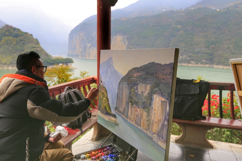 2024長江流域美術名家走進奉節。重慶市美協供圖