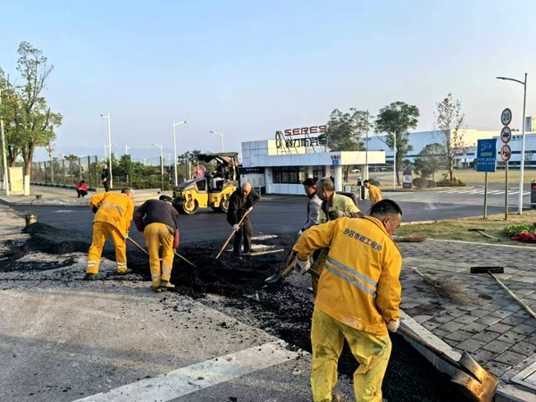 工人進行后續作業。受訪單位供圖