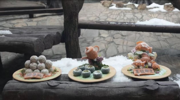 為大熊貓特制的“渝味360碗”美食。樂和樂都動物主題樂園供圖