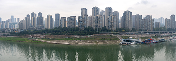 “兩江四岸”治理提升嘉濱路化龍橋段。市住房城鄉建委供圖