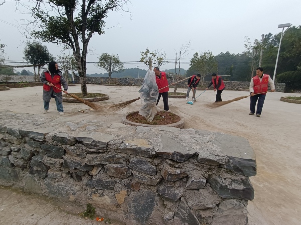 清風村黨支部開展大掃除志愿服務。大順鎮供圖