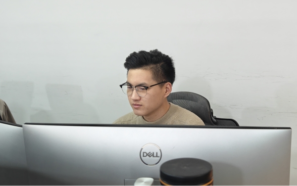 工作中的孫毅遠。受訪者供圖