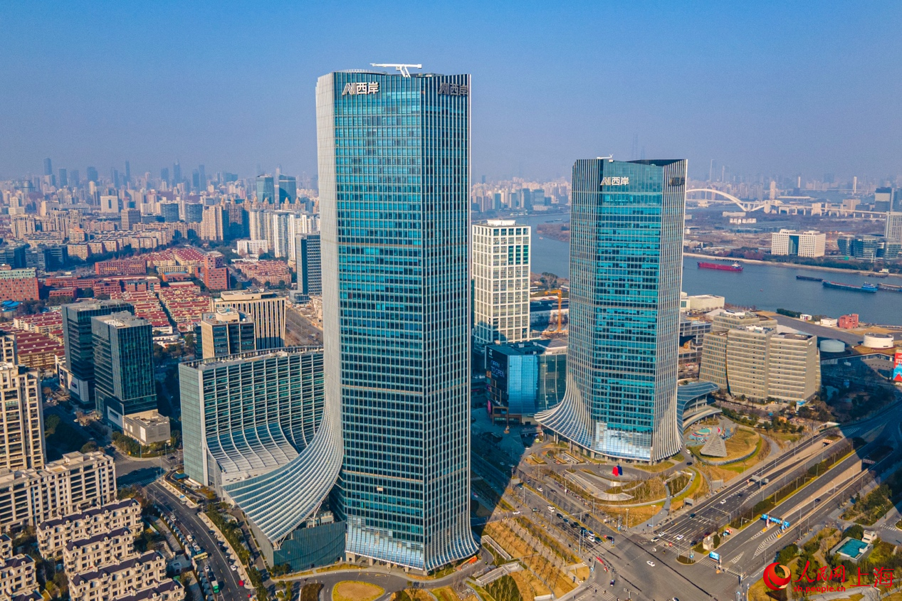 位于徐匯西岸的國際人工智能中心。 人民網記者 王初攝