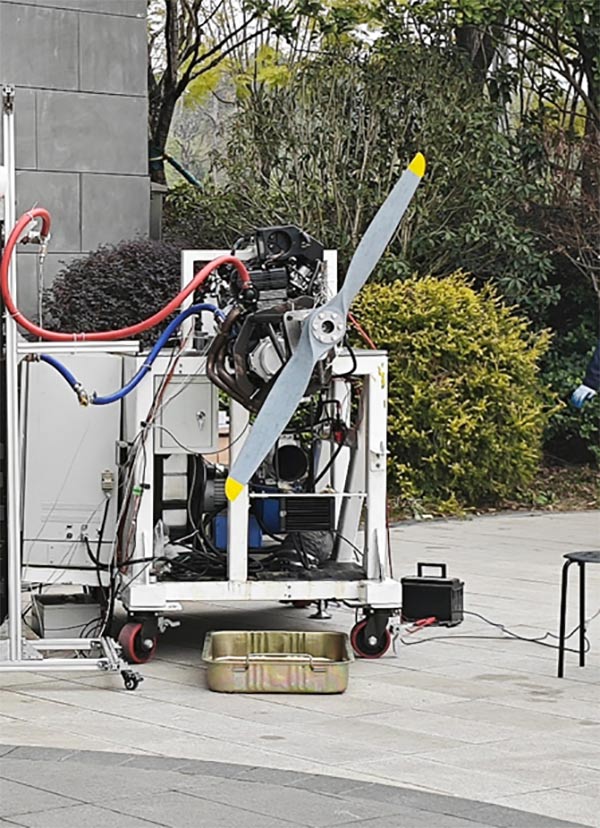 50KW無人機動力系統（帶槳）。兩江協同創新區供圖